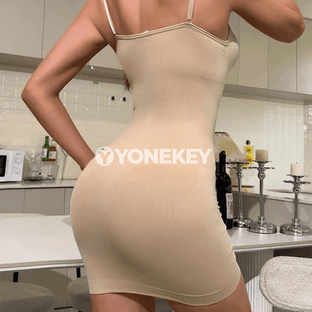 Zenanlar üçin V boýun shapewear köýnek asty, garyn we ýan bölekleri üçin