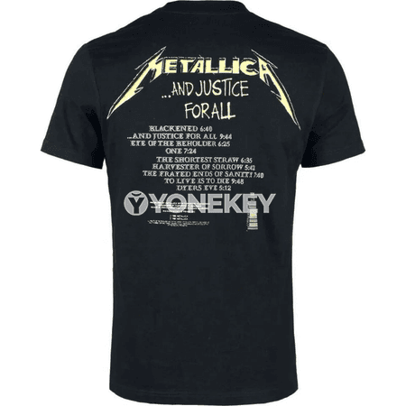 Metallica söýýänler üçin erkek-zenan futbolkasy, klassik grafika bilen