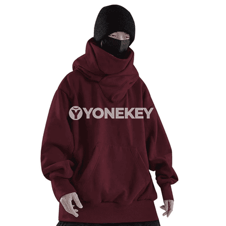 Erkekler üçin ýumşak fleece hudi, giň kesimli gündelik sweatshirt