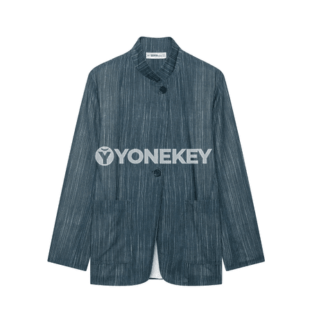 Zenanlar üçin zolakly blazer we giň balakly 2 bölek kostýum