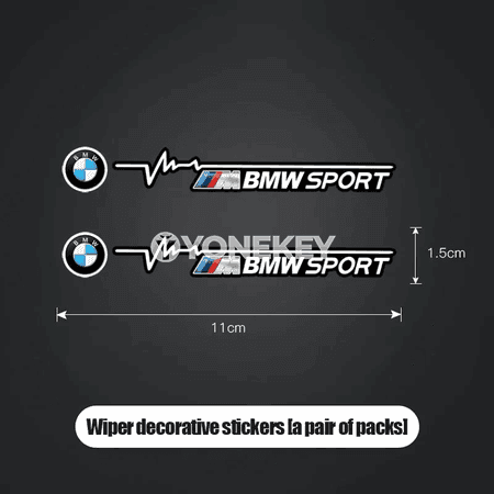 BMW üçin 2 sany awtoulag stikeri, wiper bezeg liýasy